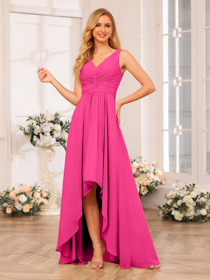 Forme Princesse Col V Longue Robes de soirée de mariage avec poches