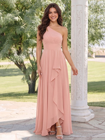 Robes de mariée trapèze/princesse, épaule dénudée, fente latérale, longueur au sol