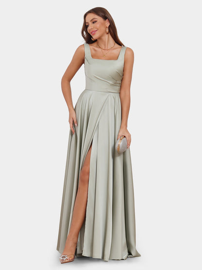 Robe de Soirée Trapèze/Princesse Sans Manches avec Décolleté En V et Fronces