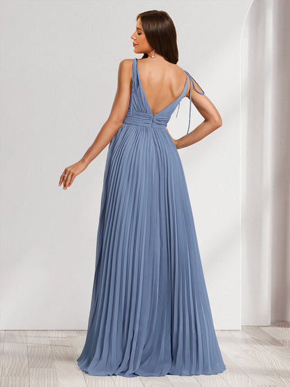 Robes de Maternité Minimalistes Longues sans Manches Col V Ligne A/Princesse avec Plis