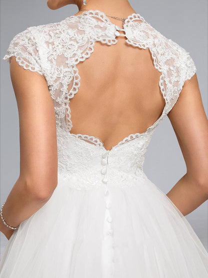 Robes de Maternité Luxueuses en Tulle Long Col V Ligne A/Princesse avec Appliqués