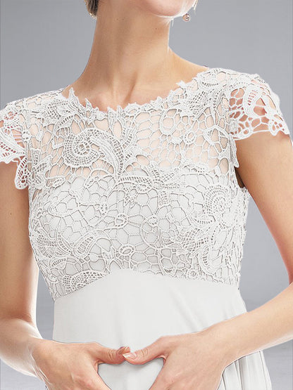 Robes de Maternité Ligne A/Princesse Col en U avec Dentelle et Appliques, Longueur Au Sol