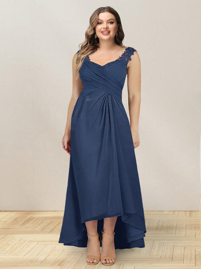 Robe de Soirée Longue Trapèze/Princesse Sans Manches, Grande Taille avec Volants et Veste