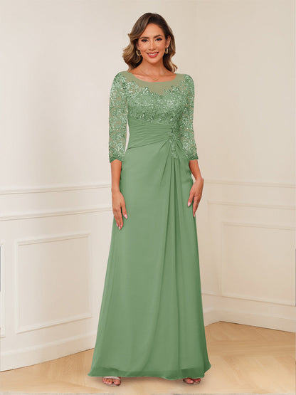 Robes de Mère de la Mariée Coupe A-Line/Princesse, Décolleté en V, Appliques Froncées