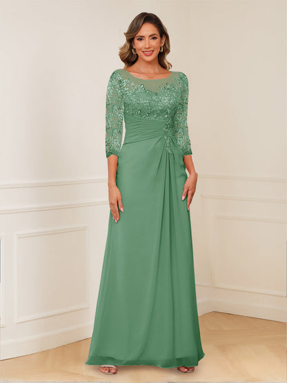 Robes de Mère de la Mariée Coupe A-Line/Princesse, Décolleté en V, Appliques Froncées