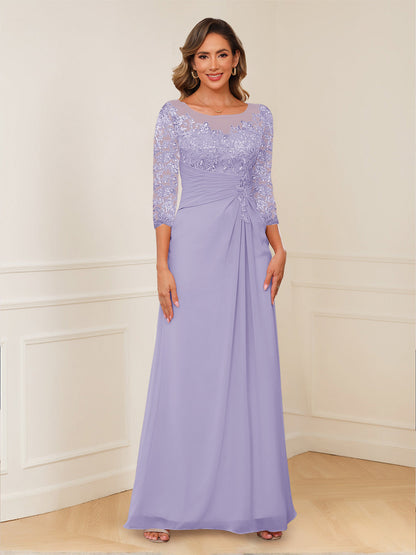 Robes de Mère de la Mariée Coupe A-Line/Princesse, Décolleté en V, Appliques Froncées