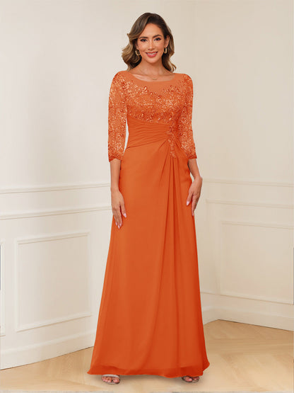 Robes de Mère de la Mariée Coupe A-Line/Princesse, Décolleté en V, Appliques Froncées