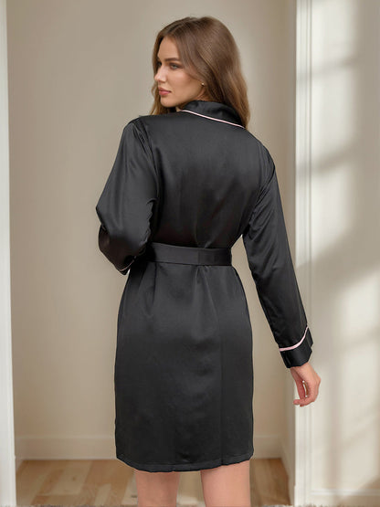 Robes de Mariée Minimalistes à Col en V pour Femmes, Manches Longues, Longueur Genou, Couleur Unie