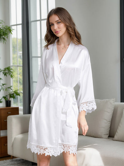 Robes de Mariée Courtes/Mini à Manches Longues pour Femmes avec Appliques