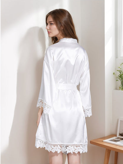 Robes de Mariée Courtes/Mini à Manches Longues pour Femmes avec Appliques