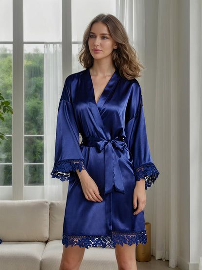 Robes de Mariée Courtes/Mini à Manches Longues pour Femmes avec Appliques