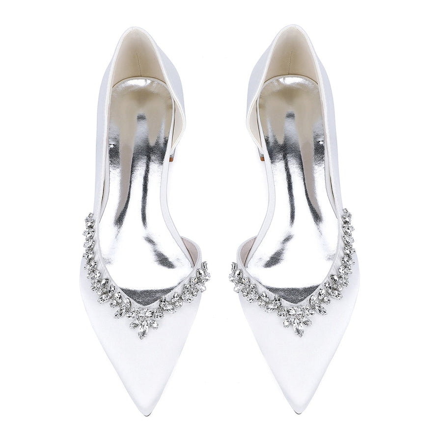Pinces à chaussures en strass argentés avec cristaux Pinces à chaussures en strass argentés avec cristaux