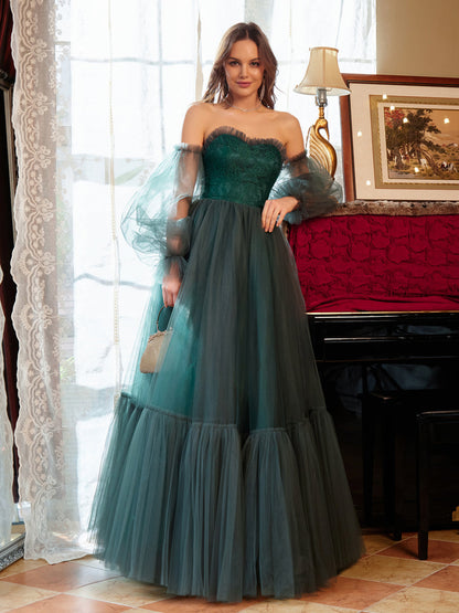 Forme Princesse Tulle Amoureux Longue Robes de bal