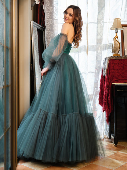 Forme Princesse Tulle Amoureux Longue Robes de bal
