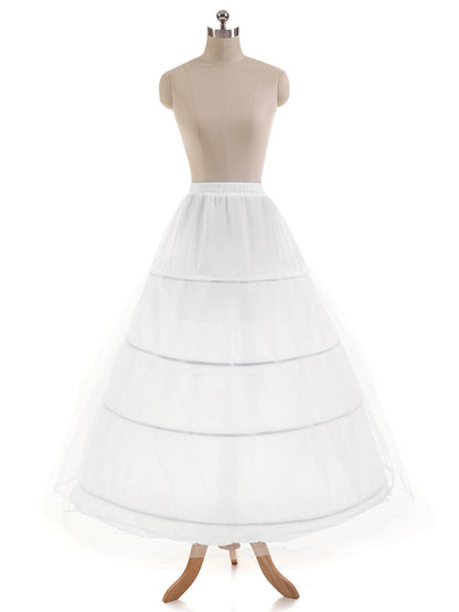Tulle niveau longueur thé cerceaux robe de bal de mariage